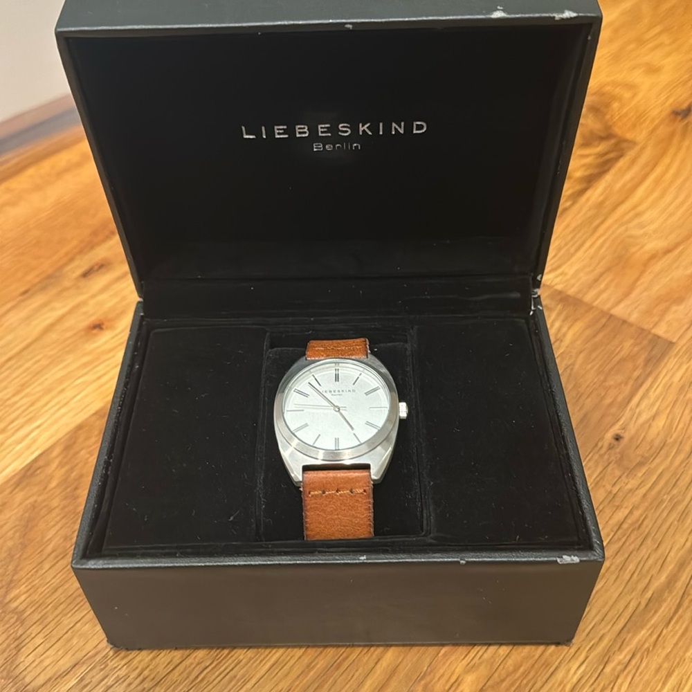 liebeskind Berlin watch cognac with silver